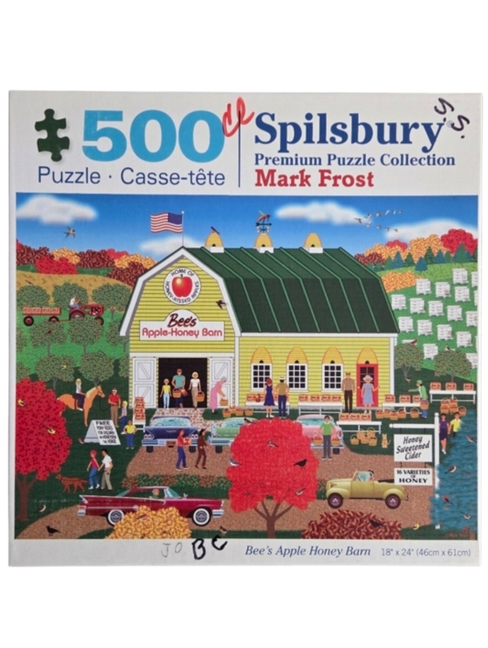 Spilsbury 500 Piece Mark Frost Art Puzzle "Bee's Apple Honey Barn"